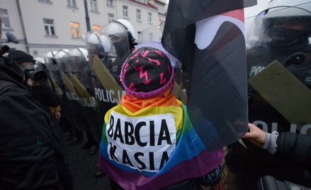 Katarzyna Augustynek na demonstracji