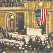 Prezydent Thomas Woodrow Wilson przedstawia w orędziu do Kongresu swoje 14 punktów powojennego planu