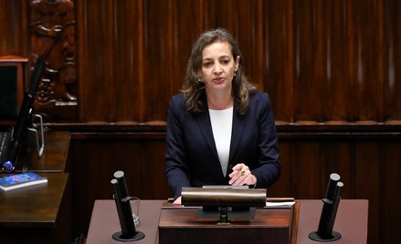 Prezes Sądu Okręgowego w Krakowie, przewodnicząca KRS Dagmara Pawełczyk-Woicka na sali obrad Sejmu