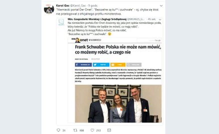 Ministerstwo na Twitterze: "Bezczelne są ku** i zuchwałe"