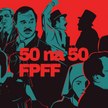 50/50 plakat przęglądu na pięciolecie Festiwalu Polskich Filmów Fabularnych