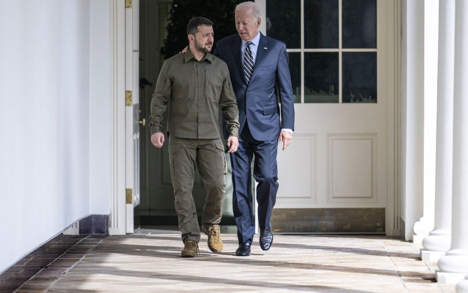 Wołodymyr Zełenski i Joe Biden