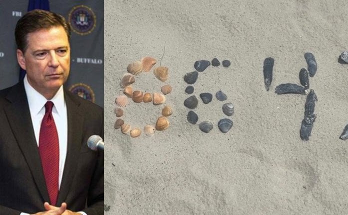 Były szef FBI James Comey ma poważne kłopoty. Powód: zdjęcie cyfr „86 47” z muszli na piasku