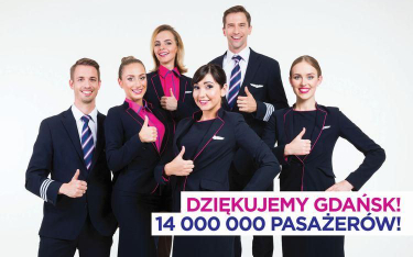 Wizz Air: 14 milionów pasażerów w Gdańsku