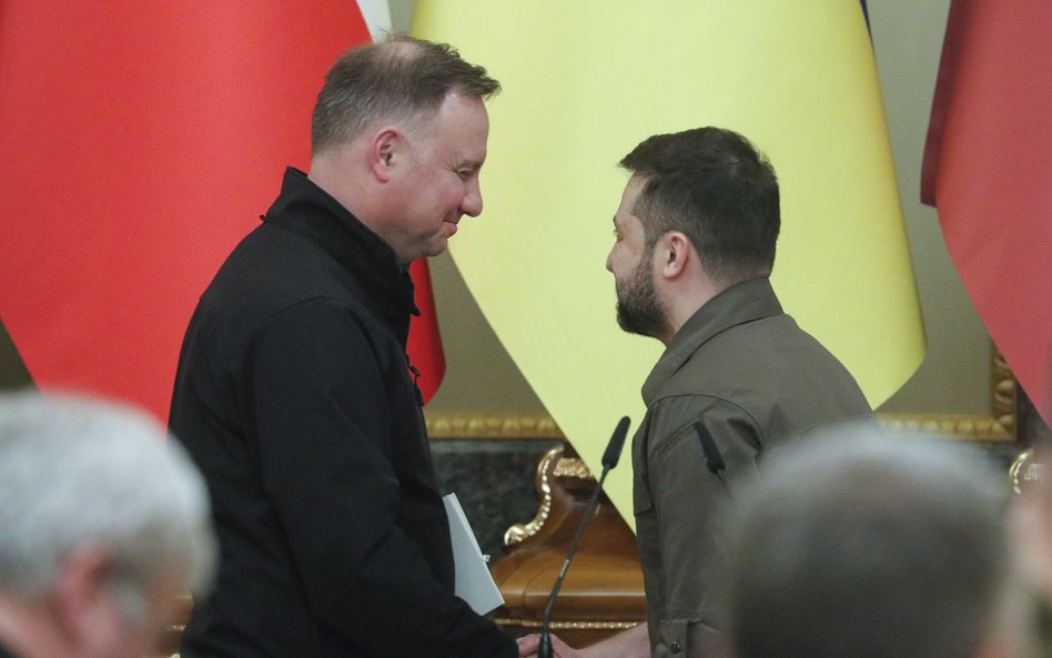 Andrzej Duda i Wołodymyr Zełenski