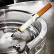 cigarette in ashtray....