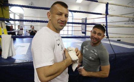 Tomasz Adamek i jego nowy trener Gus Curren.