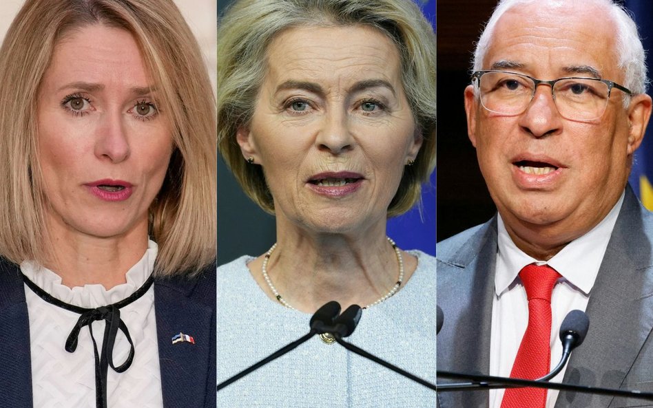 Od lewej: Kaja Kallas, Ursula von der Leyen i Antonio Costa