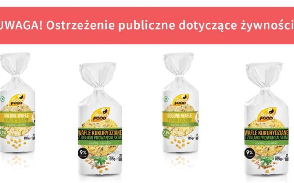 GIS: wycofanie z rynku 3 partii wafli kukurydzianych marki Good Food