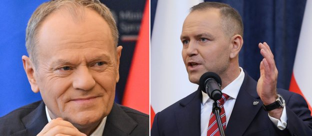 Donald Tusk i Karol Nawrocki