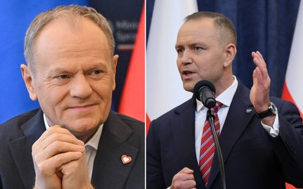 Donald Tusk i Karol Nawrocki