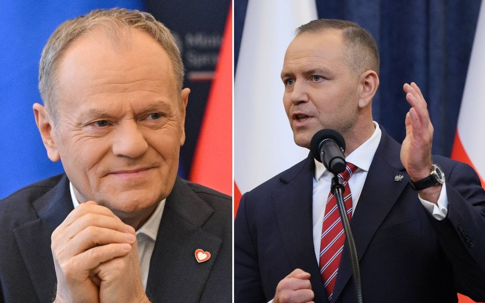 Donald Tusk i Karol Nawrocki