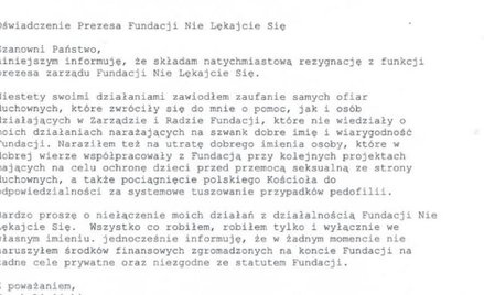 Oświadczenie Marka Lisińskiego