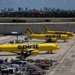 Samoloty Spirit Airlines na międzynarodowym lotnisku Fort Lauderdale-Hollywood (FLL) w Fort Lauderda