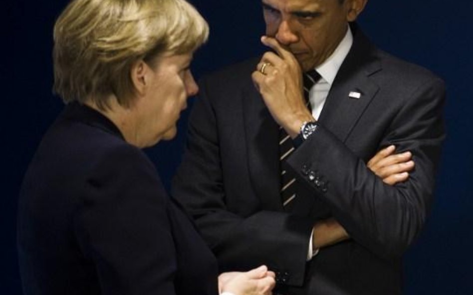 Kanclerz Niemiec Angela Merkel i prezydent USA Barack Obama