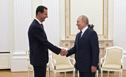 Prezydenci Syrii i Rosjii, Baszar el-Asad i Władimir Putin, podczas spotkania na Kremlu