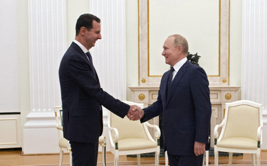 Prezydenci Syrii i Rosjii, Baszar el-Asad i Władimir Putin, podczas spotkania na Kremlu