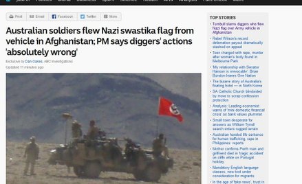Afganistan: Australijscy żołnierze z nazistowską flagą