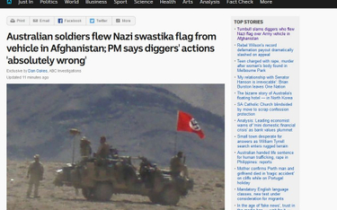 Afganistan: Australijscy żołnierze z nazistowską flagą