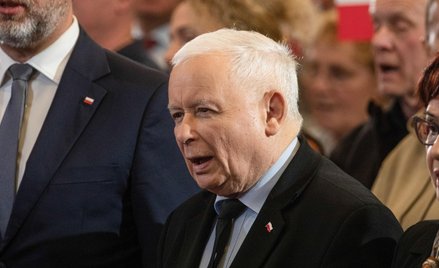 Prezes Prawa i Sprawiedliwości Jarosław Kaczyński podczas wizyty we Wrocławiu