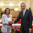 Premier Singapuru Lee Hsien Loong podczas spotkania ze spikerką Izby Reprezentantów USA Nancy Pelosi