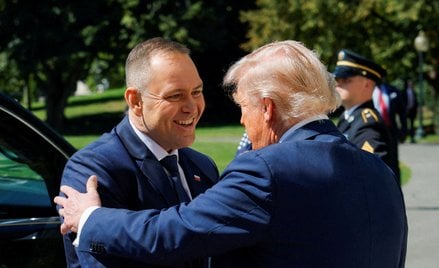 Prezydent USA Donald Trump wita prezydenta Karola Nawrockiego w Białym Domu, Waszyngton, 3 września 