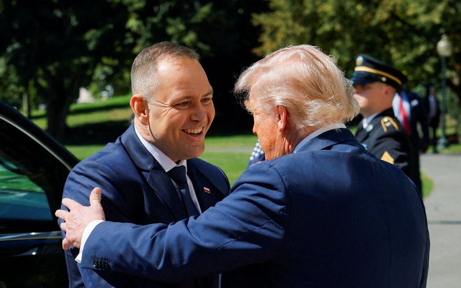 Prezydent USA Donald Trump wita prezydenta Karola Nawrockiego w Białym Domu, Waszyngton, 3 września 