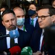 Lider skrajnie prawicowej hiszpańskiej partii Vox Santiago Abascal i polski premier Mateusz Morawiec