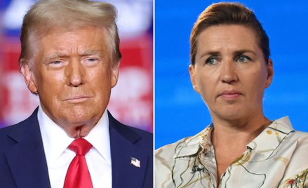 Donald Trump i Mette Frederiksen