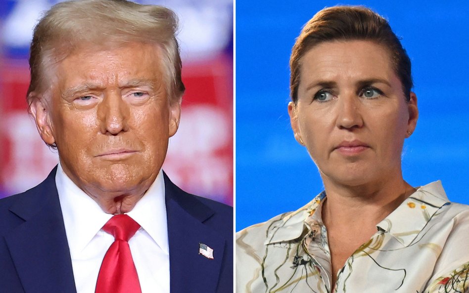 Donald Trump i Mette Frederiksen