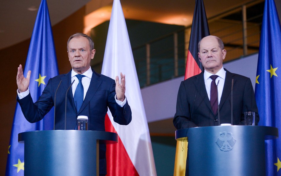 Donald Tusk i Olaf Scholz