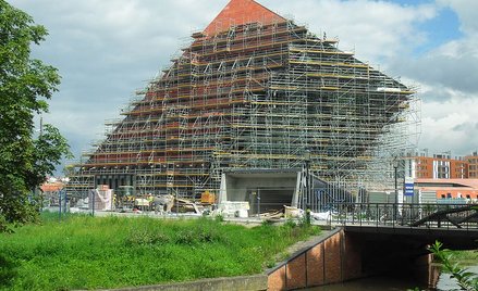Muzeum II Wojny Światowej w Gdańsku w budowie (lipiec 2016)
