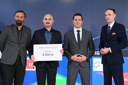 Cezary Szymanek, Hubert Jurgiel, Przemysław Tychmanowicz i Bartosz Stolarczuk z DM BOŚ