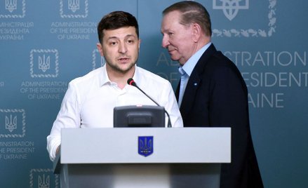 Prezydent Wołodymyr Zełenski i były prezydent Leonid Kuczma szukają pomysłu na Donbas.
