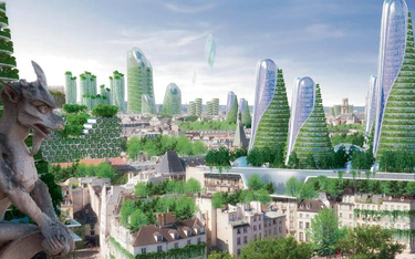 Nowoczesny Paryż w 2050 roku ma być ultraekolo- -gicznym miastem pełnym zieleni i nowych technologii
