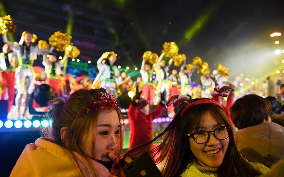 Powitanie 2018 roku w Pekinie