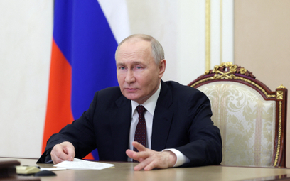 Prezydent Rosji Władimir Putin podczas ekonomicznej wideokonferencji na Kremlu