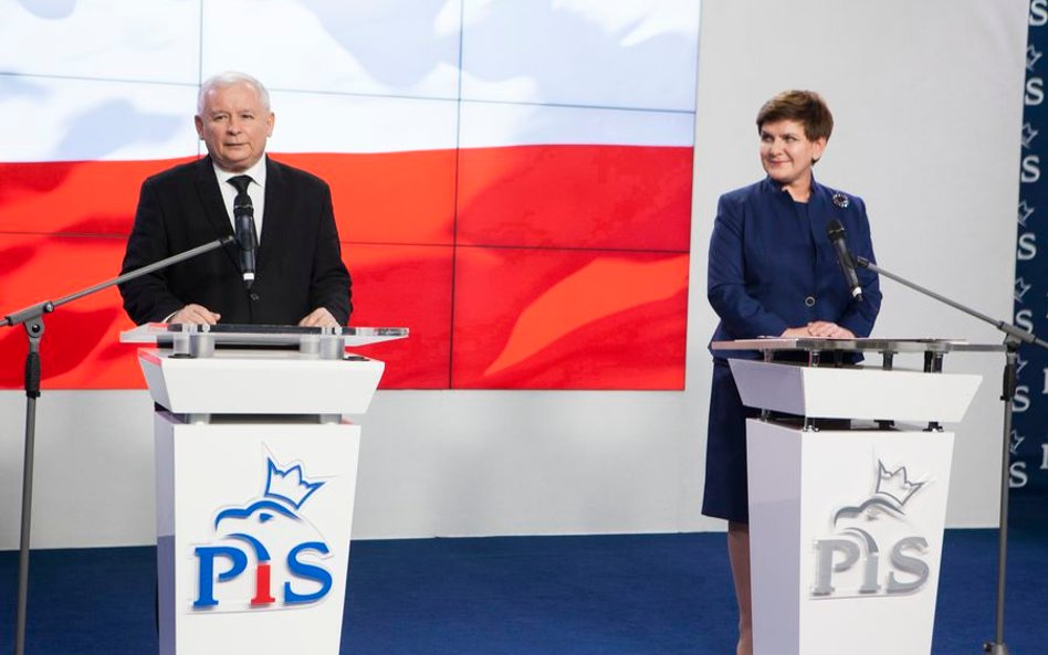 Jarosław Kaczyński i Beata Szydło