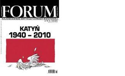 Okładka tygodnika "Forum". Nr 15/2010. Sprzedaż tygodnika publikującego przedruki z prasy zagraniczn