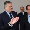 Prezydenci Polski Bronisław Komorowski i Francji Francois Hollande podczas rozmów na szczycie w Chic