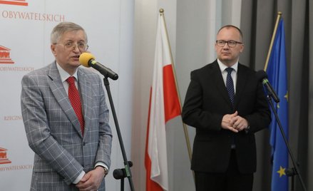 Odchodzący RPO Adam Bodnar (z prawej) i zastępca RPO Stanisław Trociuk