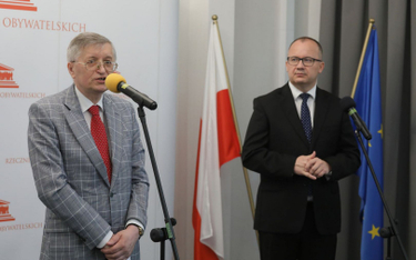 Odchodzący RPO Adam Bodnar (z prawej) i zastępca RPO Stanisław Trociuk