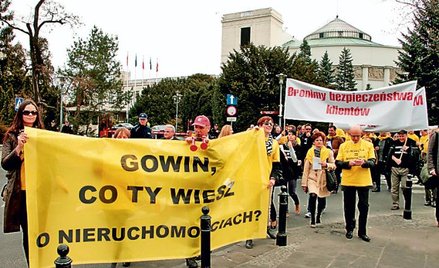 Przedstawiciele branży nieruchomości są najlepiej zorganizowani (tu podczas demonstracji 12 kwietnia