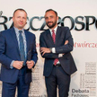 Sławomir Panasiuk, wiceprezes KDPW i KDPW_CCP i Cezary Szymanek, redaktor naczelny „BBWP”