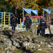 Ostrzelany plac zabaw w Kijowie