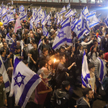 Tysiące protestujących w Tel Awiwie przeciw reformie sądownictwa, fot. z 25 marca