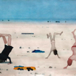 „Chłopcy na plaży”, akwarela, 1999