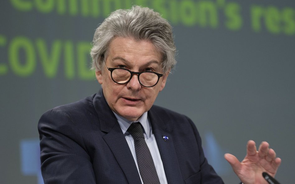 Thierry Breton, komisarz Unii Europejskiej do spraw rynku wewnętrznego