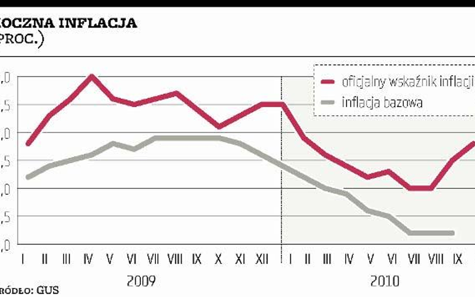 Inflacja znów wzrosła zgodnie z prognozami