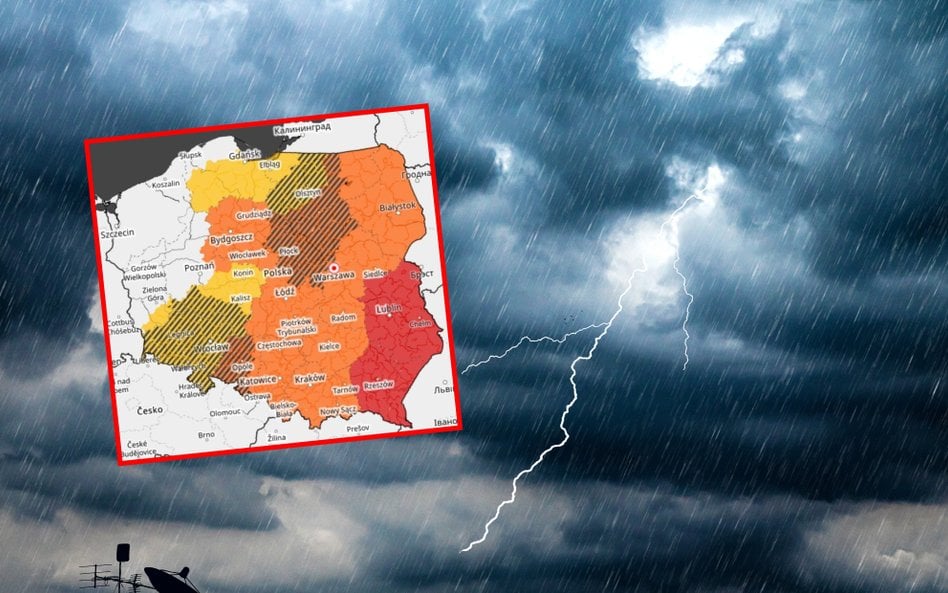 IMGW ostrzega przed burzami, ulewnym deszczem i upałem. Alerty prawie w całej Polsce